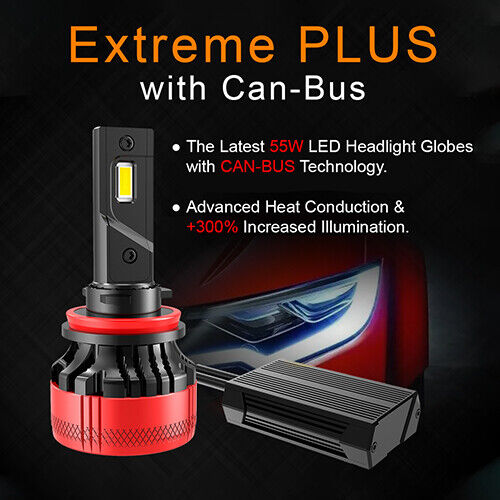 HB3 (9005) LED Headlight Globes for Projector Lens - EXTREME Series with Can-Bus - Picture 1 of 8