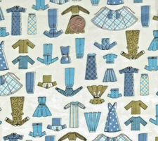 1960's Vintage Cotton Fabric w/ Fashion Dresses by Tiger Fabrics, Inc 44" W -BTY