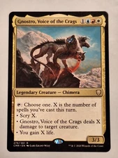Gnostro, Voice of the Crags - Commander Legend Magic the Gathering MTG Nice!