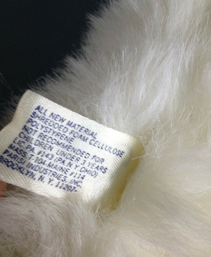 Vintage White Teddy Bear Plush Parisi Creations Furry Stuffed Animal 16" Claws - Picture 8 of 8