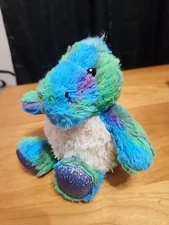 Warmies 8" Lavender Dinosaur Plush Heat Cold Sleep Comfort Purple Green Blue 