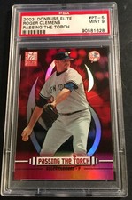 2003 DONRUSS ELITE PASSING THE TORCH ROGER CLEMENS PSA 9 310/1000 