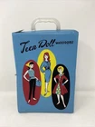 Vintage Clone Barbie Doll Case BLUE Vinyl Single TEEN WARDROBE Excellent!