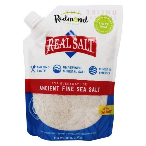 REDMOND Real Sea Salt Natural Unrefined Gluten Free Fine, 26 Ounce Pouch 1 Pack - Picture 3 of 3