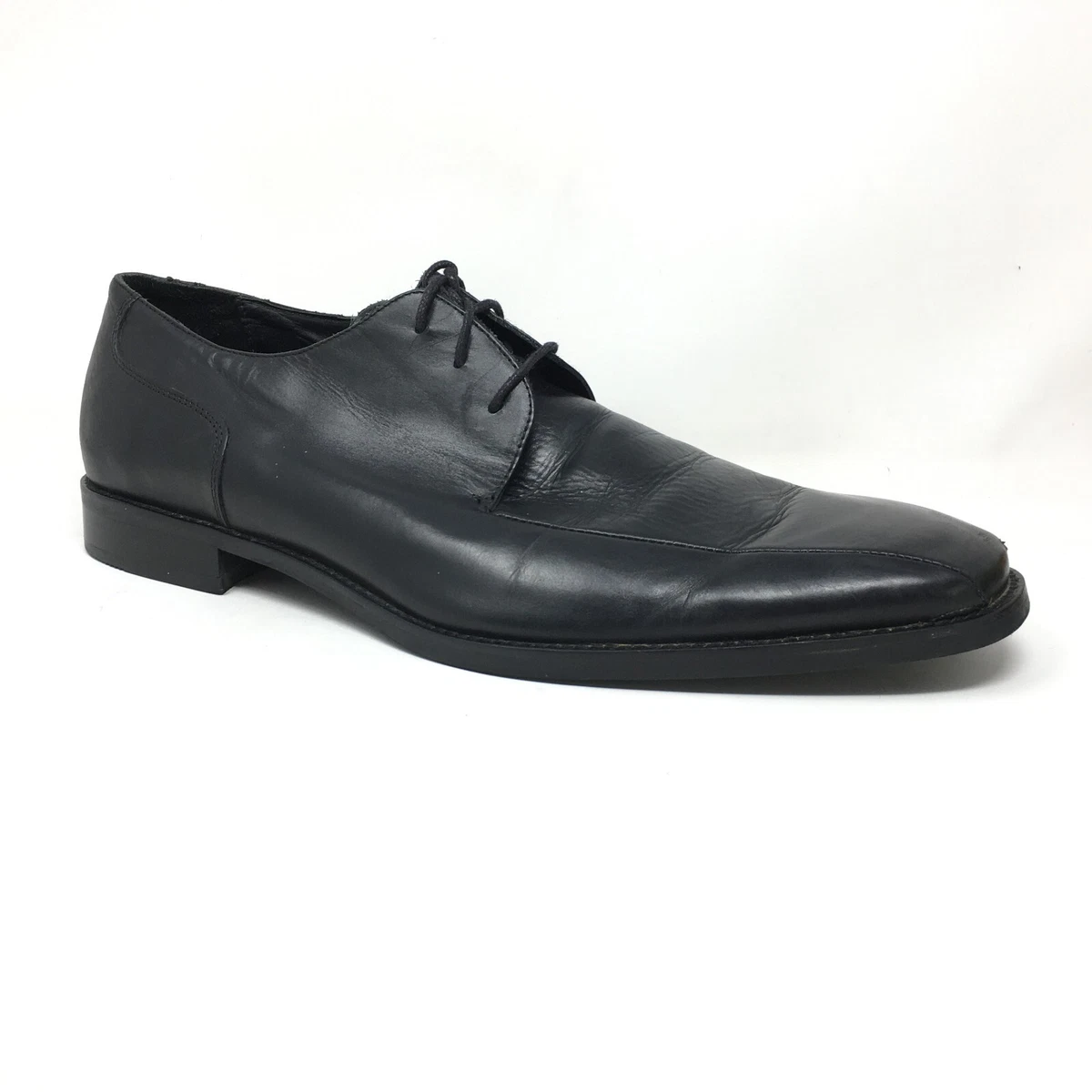 Bacco Bucci Oxfords Dress Shoes Mens Size 13 Black Leather Bicycle Toe Lace Up