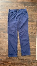 Peter Millar Pants EB66 Mens 33x32 Navy Blue Performance Golf Chino Straight
