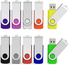 10 Pack 256MB USB 2.0 Flash Drives Memory Stick Swivel Bulk USB Thumb Drive(256M