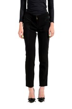 Just Cavalli Women's Black Flat Front Casual Pants US S IT 40