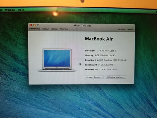 Apple MacBook Air 13.3" 2013 128GB SSD Intel Core i5-4250U 1.30GHz 8GB Laptop - Picture 2 of 9