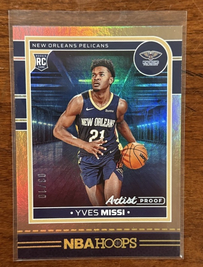 Yves Missi 2024-25 Panini NBA Hoops /10 Gold Artist Proof Rookie RC 251 Pelicans