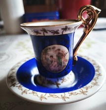 Tasses EN Porcelaine De Saxe DDR RDA