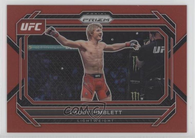2023 Panini Prizm UFC Red Prizm 158/199 Paddy Pimblett #87 rp9