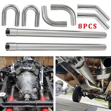 8pcs 2.5 Inch Custom Exhaust Tubing Mandrel Bend Pipe Straight U-bend 90 Kit