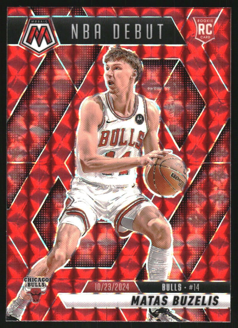 2024-25 Panini Mosaic Mosaic Red #257 Matas Buzelis NBA Debut