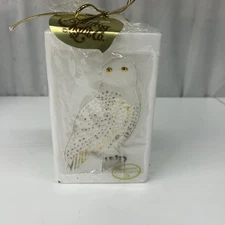 Bullfrog Light Co. Hand Painted Candle Owl White Candle 6” NIP