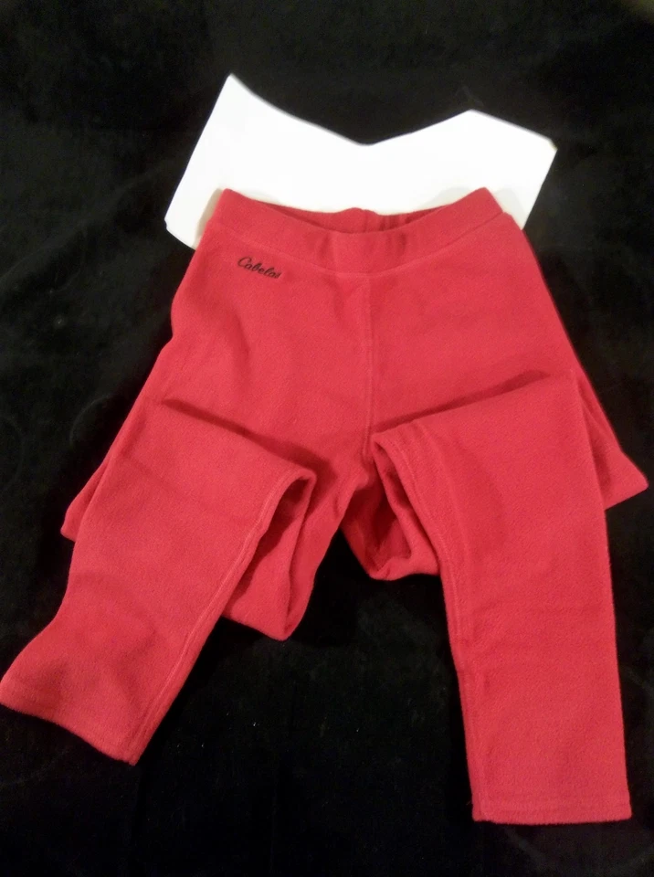 Cabela's MTP Peso Polar Juvenil Rojo Vellón Capa Base Pantalones Niñas? Pequeño 7/8 Foto 4 de 4