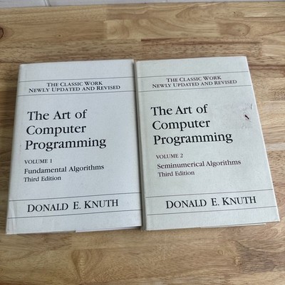 The Art of Computer Programming Volumes 1 & 2 Donald E. Knuth 3rd Ed Hardcover