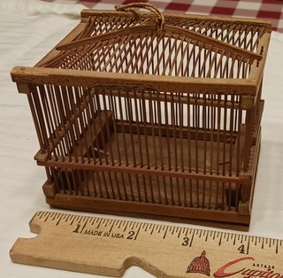 Vintage Rare Made In Japan Bamboo Intricate Cricket Cage