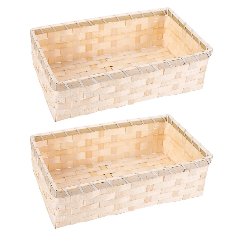 Panier en Bambou Naturel, Paniers Cadeaux, PréSentoir de Vente au DéTail, O8968 - Photo 1/4