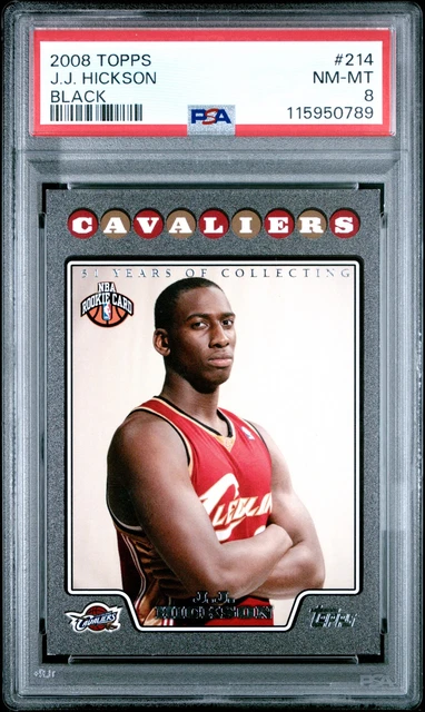 2008 Topps #214 J.J. Hickson Black Border SP SSP /51 PSA 8 NM-MT