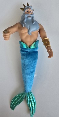 Disney Store King Triton Doll Simba brand Figure 12  Little Mermaid READ 