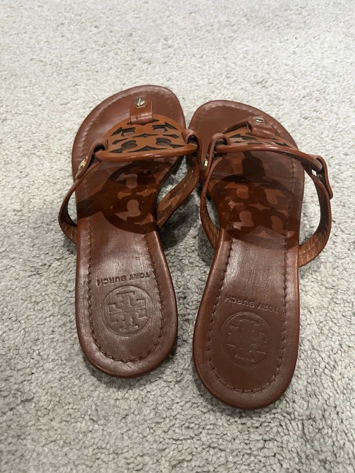 Sandalias para mujer Tory Burch Miller Cloud - Chanclas marrones EE. UU. 7,5 UE 38 Foto 3 de 4