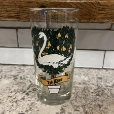 Vintage Indiana Glass 7th Day 12 Days Of Christmas Replacement Drinking Glass