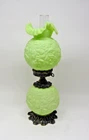 Vintage Fenton Poppy Green Satin Uranium Glass 3-way Lamp