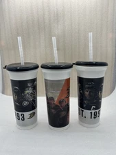 Anaheim Ducks NHL Hockey Whirley Drink Works (Set Of 3) Souvenir Cups Lid Straw