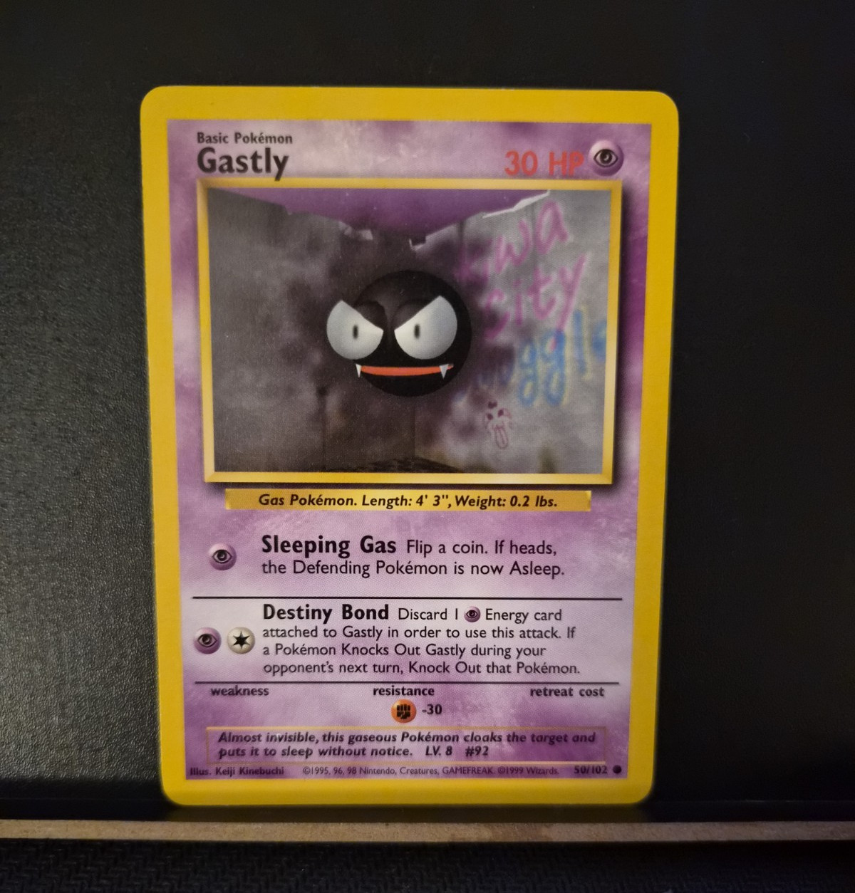 Pokemon TCG Gastly Base Set 50/102 Unlimited Regular 1999 WotC English NM