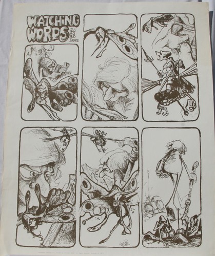 VAUGHN BODE print, WATCHING WORDS, aka DEADBONE poster #3, 23 x 29