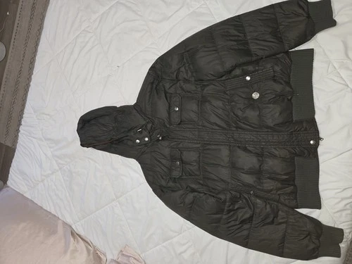 Brunello Cucinelli Men's Olive Green Hooded Quilted Goose Down Puffer Jacket image 6