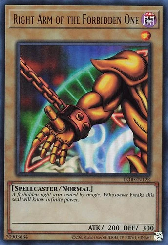 Unlimited Right Arm of the Forbidden One Ultra Rare LOB-EN122 NM