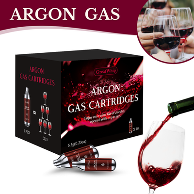 #ad Argon Gas Capsules 10PCS for Coravin Wine Preservation System GreatWhip $38.19