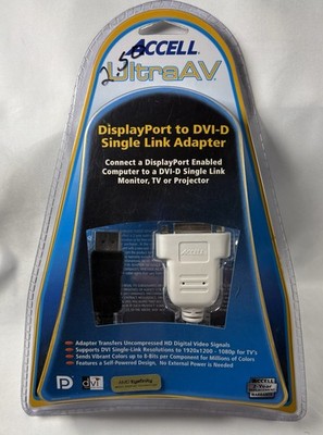 Accell DP to DVI Adapter - DisplayPort to DVI-D Single-Link Active Adapter