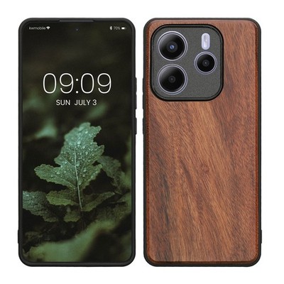 Holz Schutzhülle für Xiaomi Redmi Note 14 5G Nicht für 4G Hardcase TPU Bumper