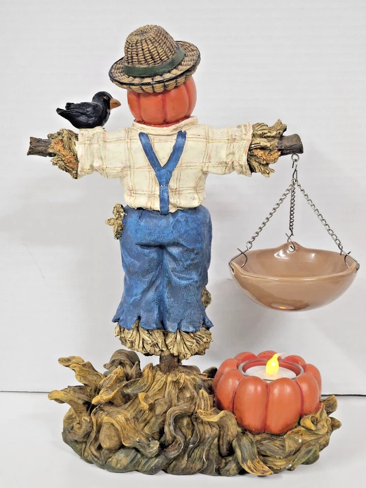 Осень тыквы пугало подсвечник фигурка ворона деревенский урожай Хэллоуин деко - Изображение 2 из 4
