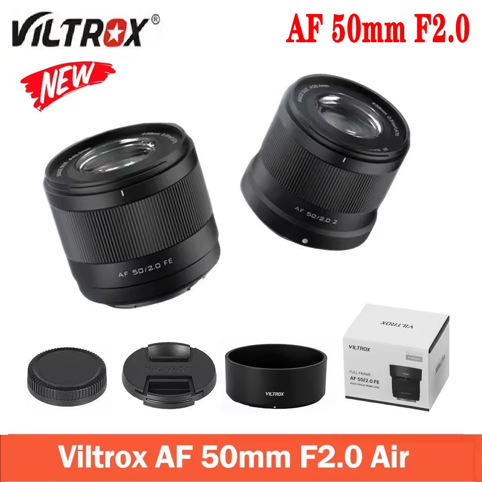 VILTROX 50mm F2.0 Air Auto Focus Full Frame Camera Lens for Sony E