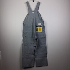 VTG OshKosh B'Gosh Railroad Stripe Overalls Adult 44x29 Union Made Vestbak
