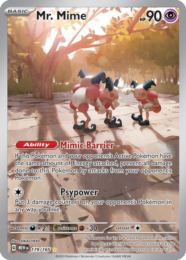 Mr. Mime - 179/165 - Pokemon 151 Illustration Rare Card NM