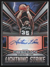 Antoine Carr 2022-23 Panini Obsidian Lightning Strike Orange Auto /50 #LS-ASA