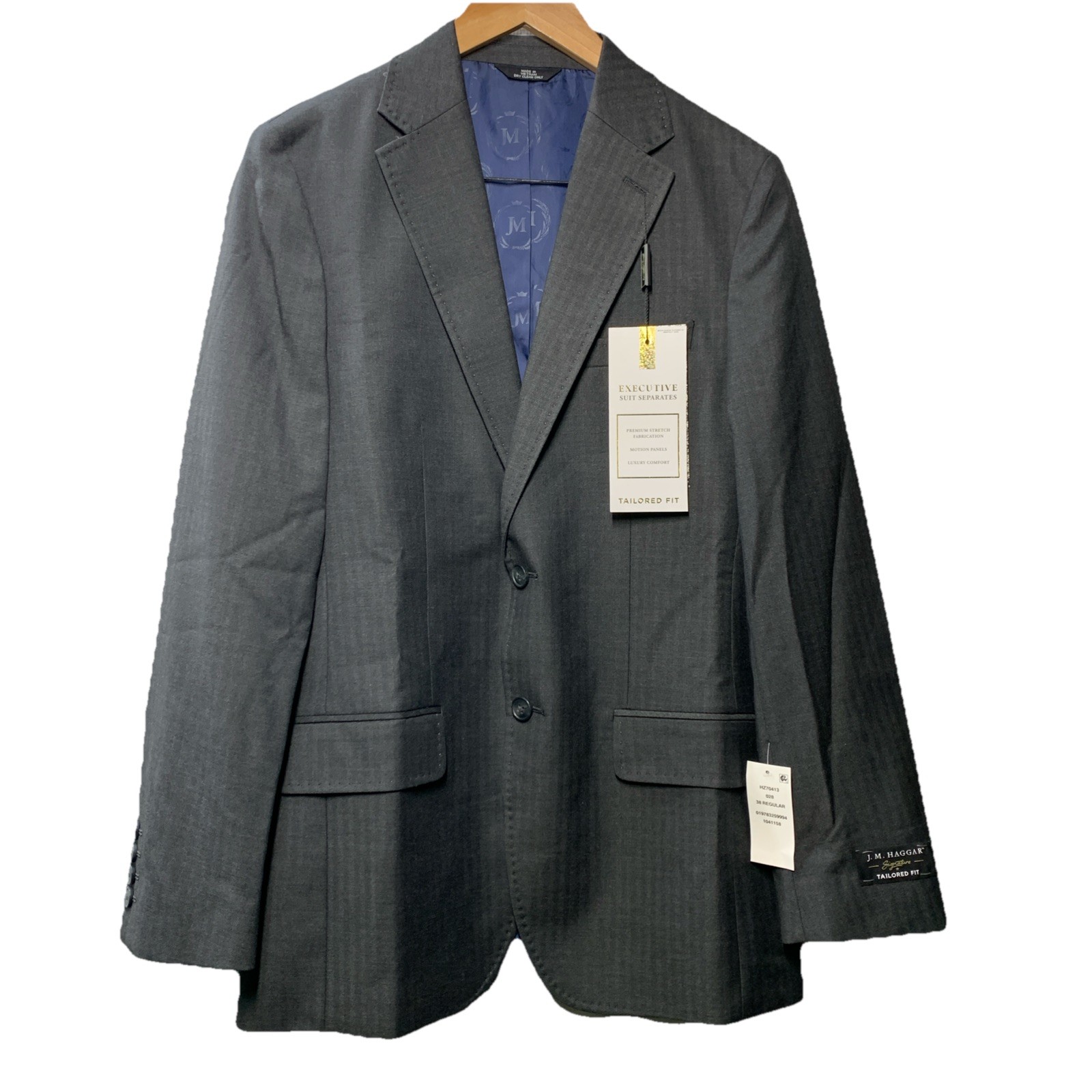 Haggar Men's Travel Performance Tailored Fit Suit Long Sleev