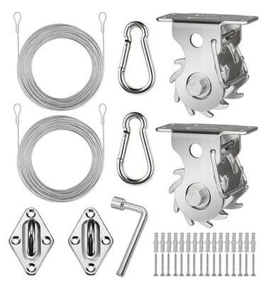 Shade Sail Hardware Kit Ratchet Winch Set Cable Rope Tightener 6 Inch Hanging...
