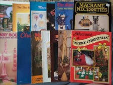 Macrame Vintage Pattern Books Booklets Lot of 13