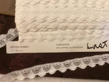 5/8” Heirloom White Flat English Cotton Embroidered Trim Lace #7944