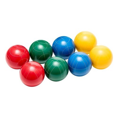 Durable 90mm Bocce Ball Set 8 Resin Balls with Pallino Measuring String Bag