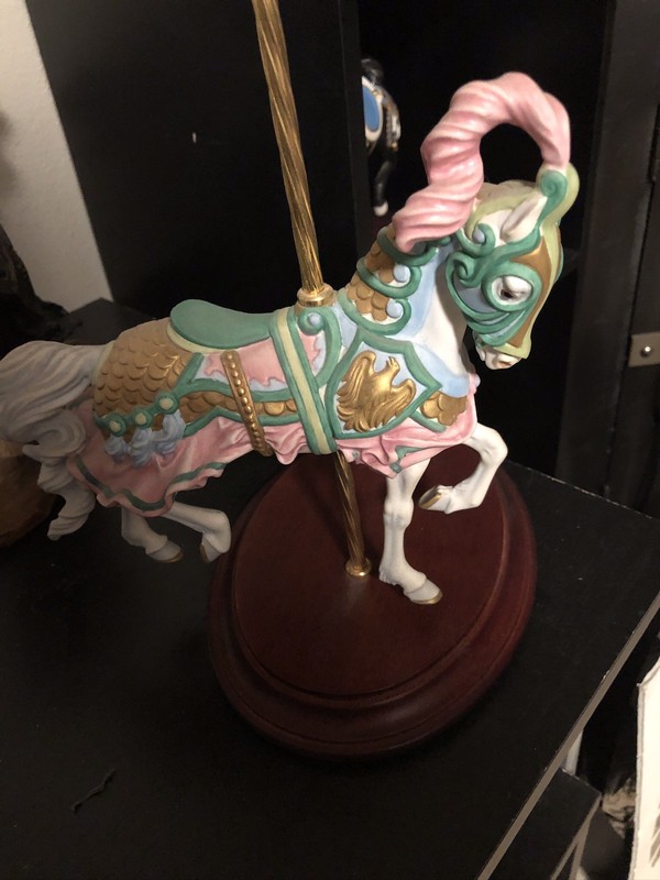 Franklin Mint Carousel Gallant Steed Porcelain Horse Lynn Lupetti