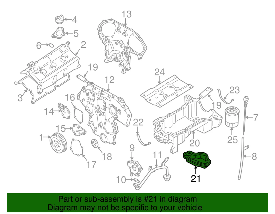 Genuine Nissan 2002-2004 Pathfinder QX4 3.5 Lower Engine Oil Pan NEW OEM - Image 3 of 3
