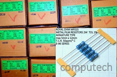 5 pezzi Resistenze 47 KOhm 2W 1% a strato metallico ROYAL OHM MF02S 47KOhm 2W - Bild 1 von 3