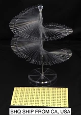 120 Pcs Nail Tips Sticks Display Stand Spiral Display for UV Gel Polish - Clear